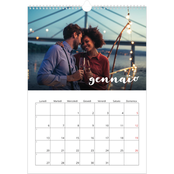 Calendario personalizzato A3 — Scrittura semplice