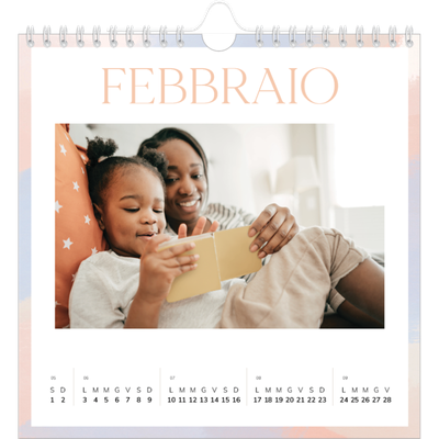 Calendari quadrati — Effetto pennello [Febbraio]