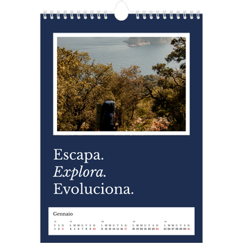 Calendario personalizzato A4 — Terra editoriale