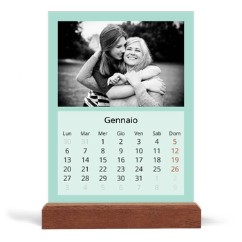 Calendario con supporto in legno verticale — Neo Scandi