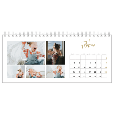 Calendari da tavolo — Testo scarabocchiato [Febbraio]