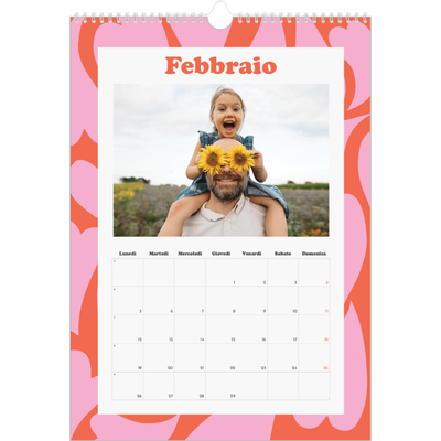 Calendario personalizzato A4 — Giocando con i motivi [Febbraio]
