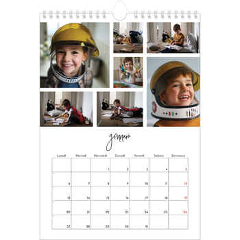 Calendario personalizzato A4 — Disposizioni fotografiche