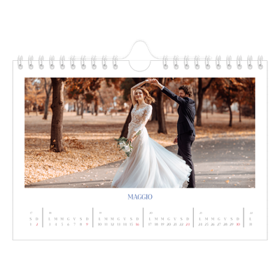 Calendario fotografico A5 — Classico cobalto [Maggio]