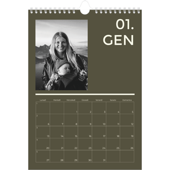 Calendario personalizzato A4 — Contemporaneo