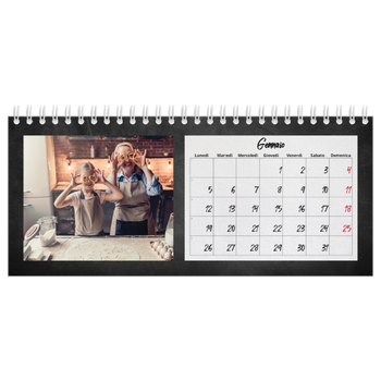 Calendario Fotografico da Tavolo — Stile lavagna