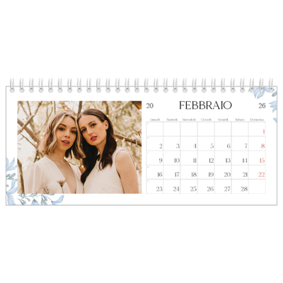 Calendari da tavolo — Floreale elegante [Febbraio]