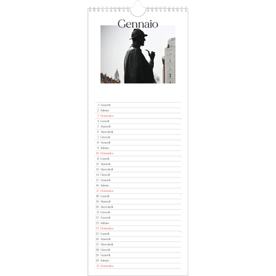 Calendario da cucina  — Il mio diario di viaggio [Gennaio]