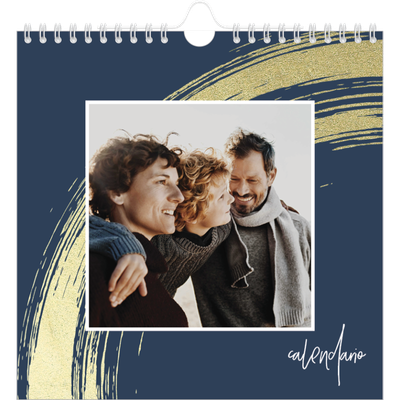Calendari quadrati — Sfondi spazzolati d'oro [copertina]