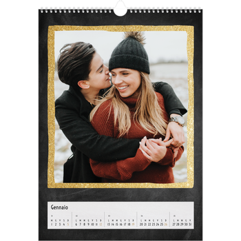 Calendario personalizzato A3 — Cornici dorate