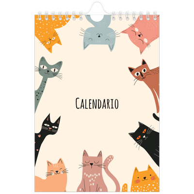 Calendario fotografico A5 — Zampette di gatto e scarabocchi [copertina]