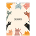 Calendario fotografico A5 — Zampette di gatto e scarabocchi [copertina]