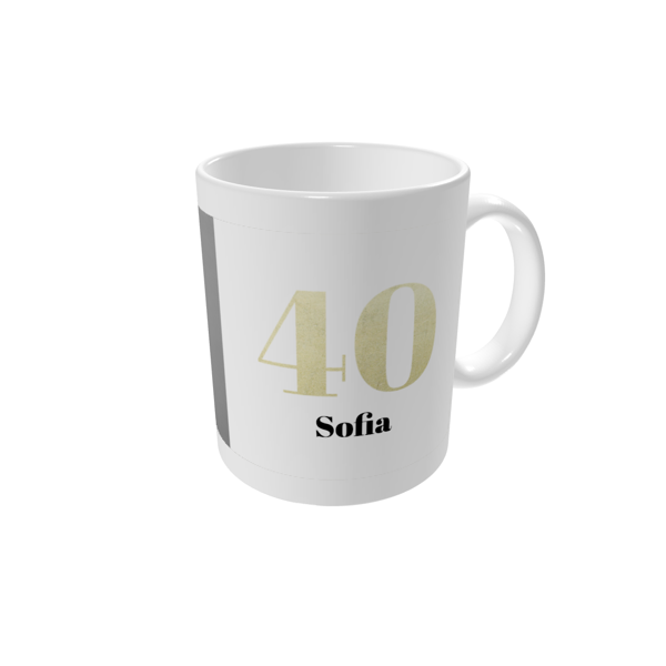 Tazze personalizzate — Grandi numeri luccicanti 40