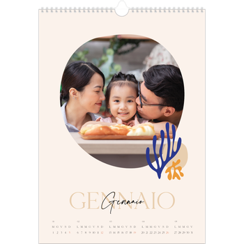 Calendario personalizzato A3 — Corallo