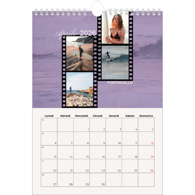 Calendario personalizzato A4 — Avventura [Aprile]
