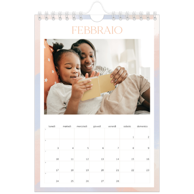 Calendario fotografico A5 — Effetto pennello [Febbraio]