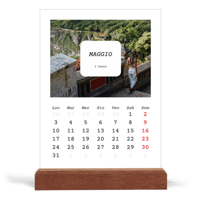 Calendario con supporto in legno verticale  — Tutta la storia [copertina]