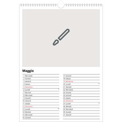 Calendario A3 verticale — Disegna il tuo prodotto [copertina]