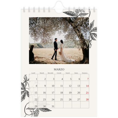 Calendario fotografico A5 — Inchiostro e edera [Marzo]