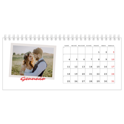 Calendari da tavolo — Firmato in cremisi [Gennaio]