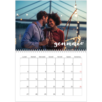 Calendario A4 Doppio — Scrittura semplice