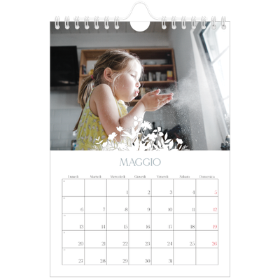 Calendario fotografico A5 — Motivo floreale [copertina]