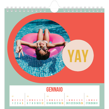 Calendario Fotografico Quadrato — Luminoso e bello