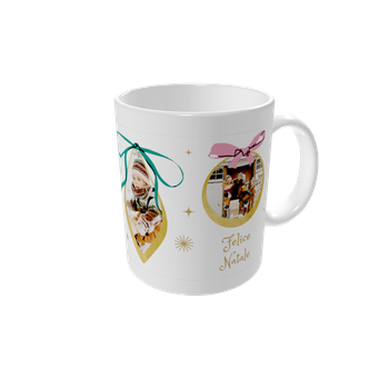 Tazze personalizzate — Palline di Natale con nastro