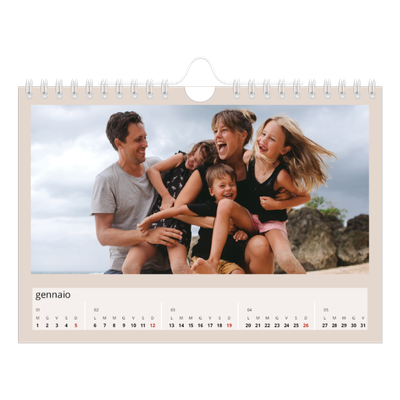 Calendari quadrati — Colori della terra [Gennaio]