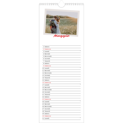 Calendario da cucina  — Firmato in cremisi [Maggio]
