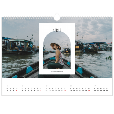 Calendario A3 orizzontale  — L'arco aperto [Aprile]