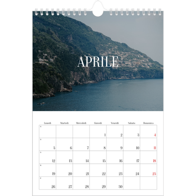 Calendario personalizzato A4 — Fuga infinita [Aprile]