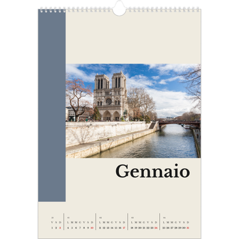 Calendario personalizzato A3 — Vedute del mondo