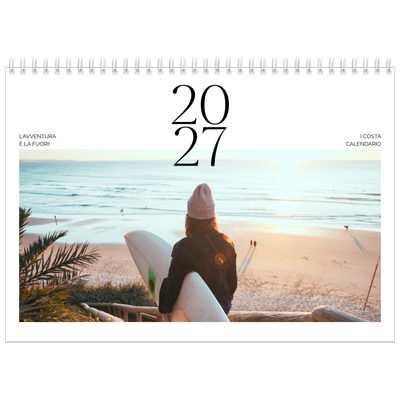 Calendario A4 Doppio — Tramonti e surf [copertina]