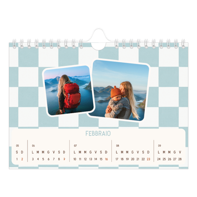 Calendario fotografico A5 — Fantasia rétro [Febbraio]