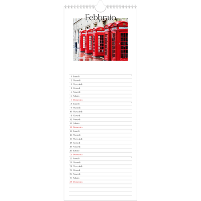 Calendario da cucina  — Il mio diario di viaggio [Febbraio]