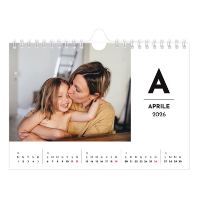 Calendario fotografico A5 — Riflettore lettera [Aprile]