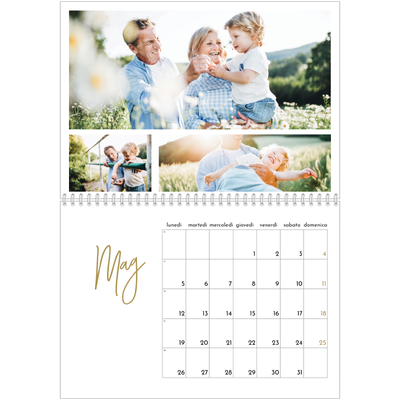 Calendario A4 Doppio — Testo scarabocchiato [copertina]