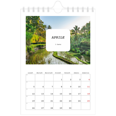 Calendario fotografico A5 — Tutta la storia [Aprile]