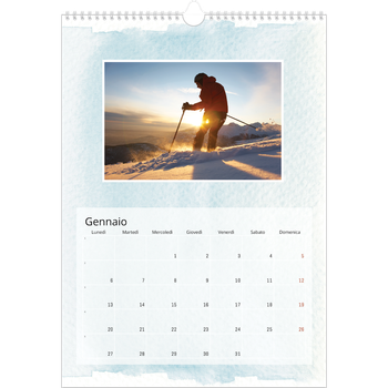 Calendario personalizzato A3 — Sfondi ad acquerello