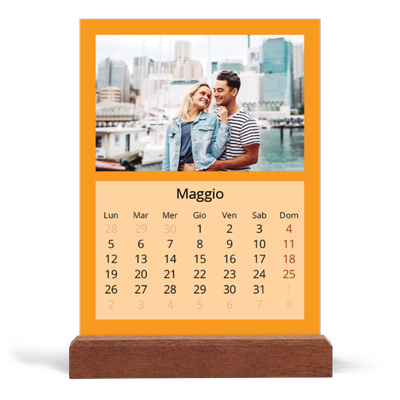 Calendario con supporto in legno verticale  — Colora il mio mondo [copertina]