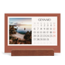 Calendario con supporto in legno orizzontale  — Colori classici [Gennaio]