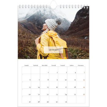Calendario personalizzato A4 — Calendario classico