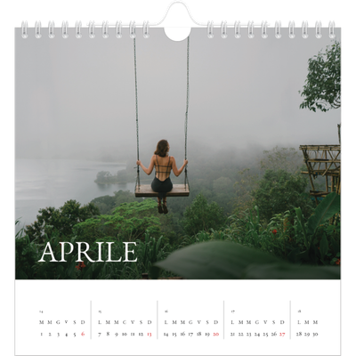 Calendari quadrati — Graziato semplice [Aprile]