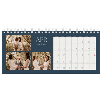 Calendari da tavolo — Ardesia e grazie [Aprile]