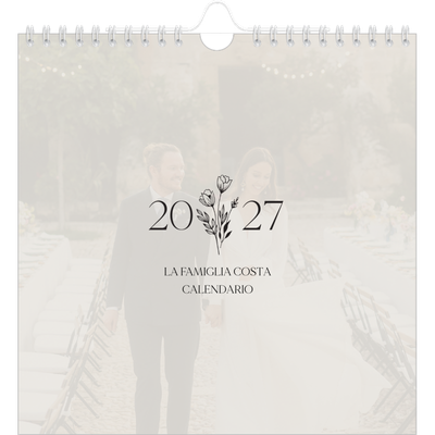 Calendari quadrati — Iniziali in fiore [copertina]