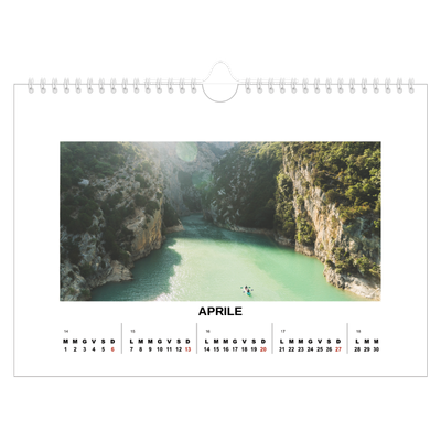 Calendario fotografico A4 — Foto semplice [Aprile]
