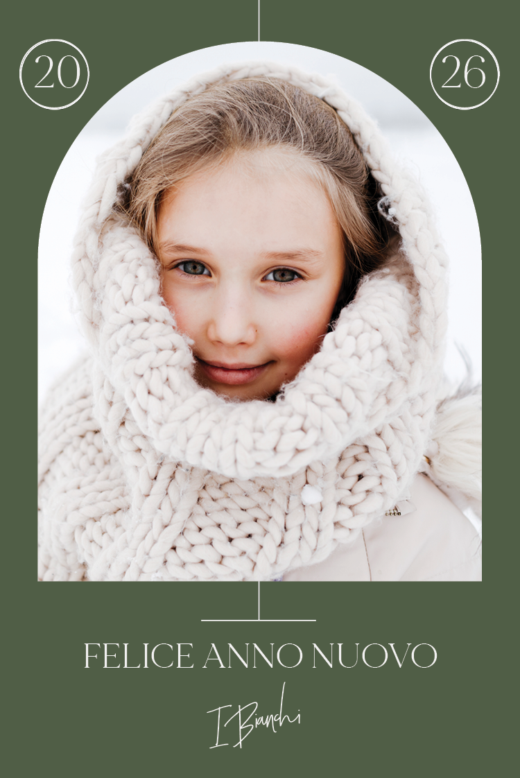 Biglietti — Cornice fotografica ad arco verde