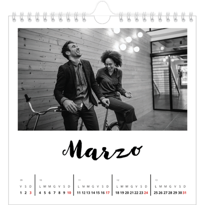 Calendari quadrati — Scritto a mano [Marzo]