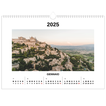 Calendario Fotografico A3 Orizzontale — Foto semplice